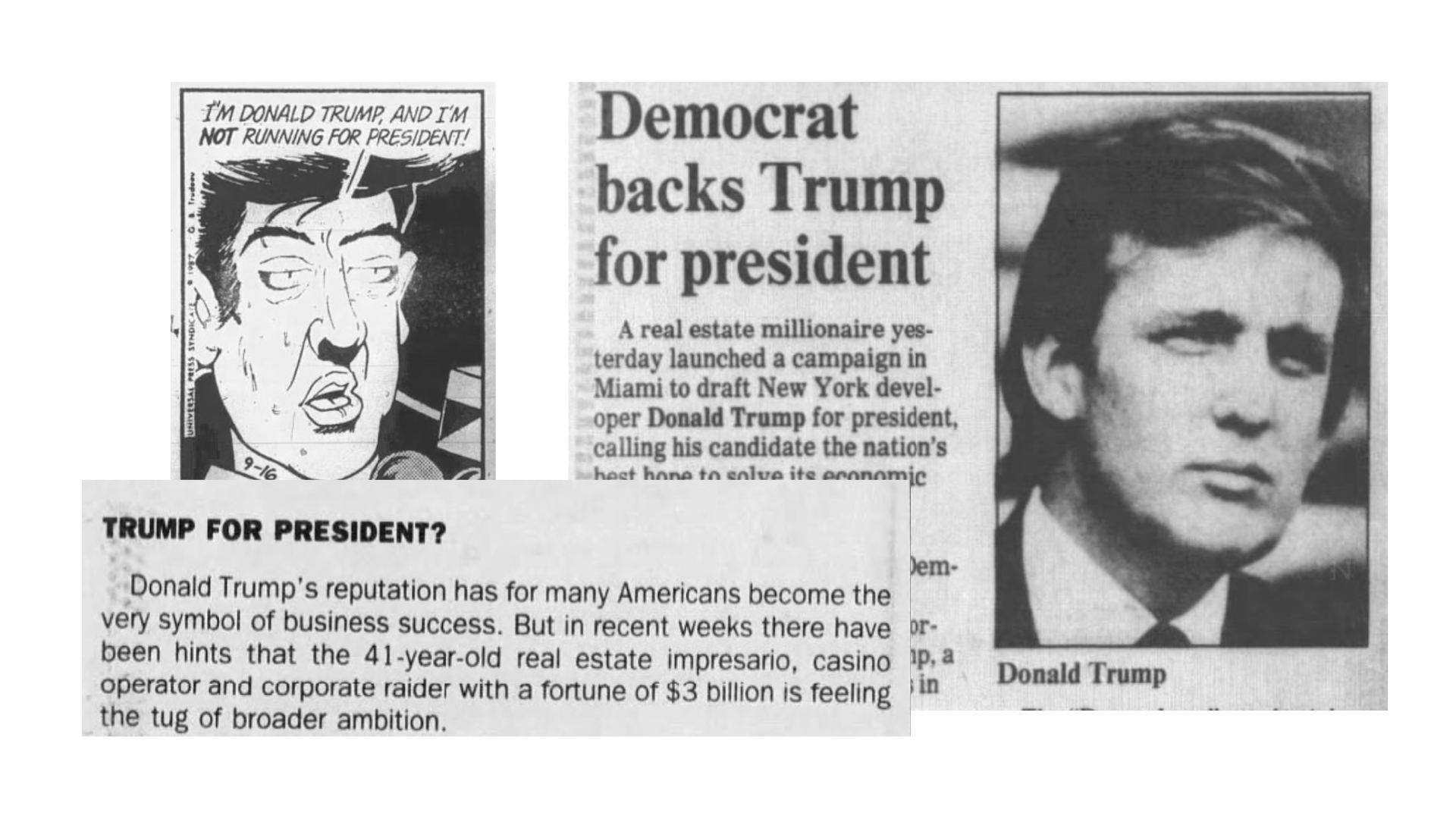 President Trump 1987